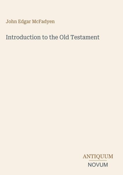 Produktbild: Introduction to the Old Testament