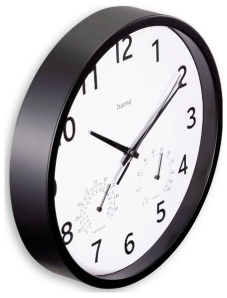 Produktbild: Hama 00185868 Quarz Wanduhr 25cm x 250mm x 250mm x 40mm Schwarz