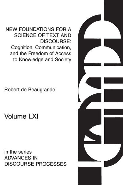 Produktbild: New Foundations for a Science of Text and Discourse
