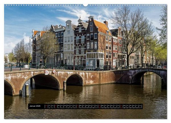Produktbild: Amsterdam - Impressionen aus dem Grachtengordel (Wandkalender 2026 DIN A2 quer), CALVENDO Monatskalender