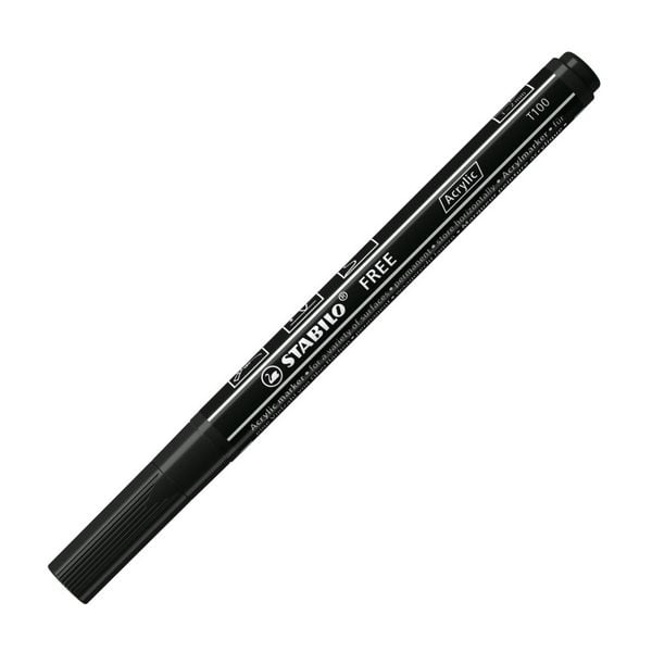 Produktbild: STABILO Acrylmarker, FREE Acrylic T100, Strichbreite 1-2 mm, schwarz