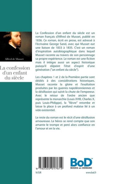 Produktbild: La Confession d'un enfant du si&egrave;cle