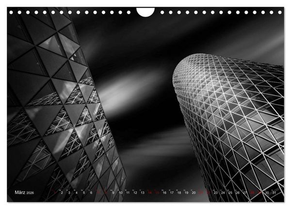 Produktbild: Monochrome Architektur (Wandkalender 2026 DIN A4 quer), CALVENDO Monatskalender