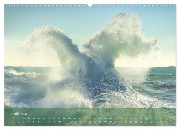 Produktbild: Dans des vagues - Le ballet &eacute;ternel de la mer (Calendrier mural 2026 DIN A2 vertical), CALVENDO calendrier mensuel