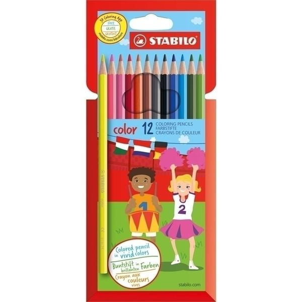 Produktbild: STABILO Buntstift color - 12er Pack - mit 12 verschiedenen Farben inklusive 2 Neonfarben