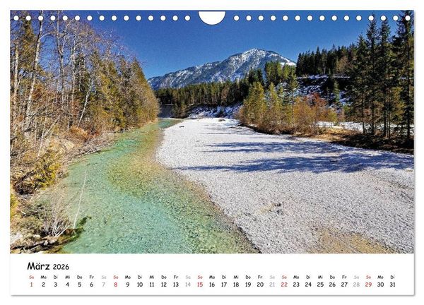 Produktbild: Wundersch&ouml;nes Isartal 2026 (Wandkalender 2026 DIN A4 quer), CALVENDO Monatskalender