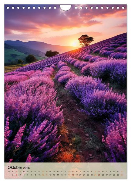Produktbild: Lila, die Farbe der Mystik (Wandkalender 2026 DIN A4 hoch), CALVENDO Monatskalender
