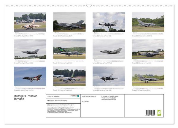 Produktbild: Milit&auml;rjets Panavia Tornado (Wandkalender 2026 DIN A2 quer), CALVENDO Monatskalender