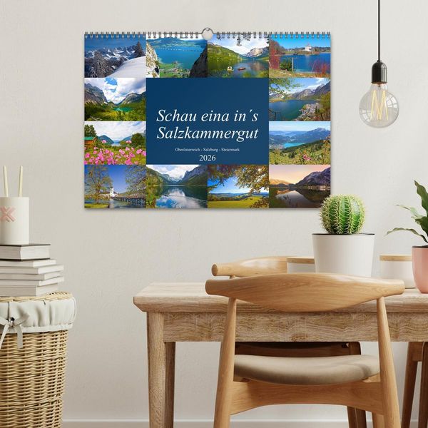 Produktbild: Schau eina in&acute;s Salzkammergut (Wandkalender 2026 DIN A3 quer), CALVENDO Monatskalender