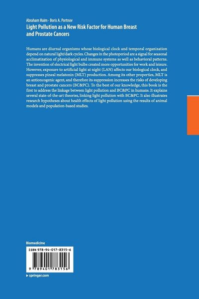Produktbild: Light Pollution as a New Risk Factor for Human Breast and Prostate Cancers