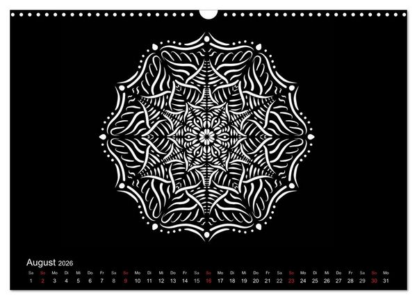 Produktbild: Entspannung und Ruhe durch Mandalas (Wandkalender 2026 DIN A3 quer), CALVENDO Monatskalender