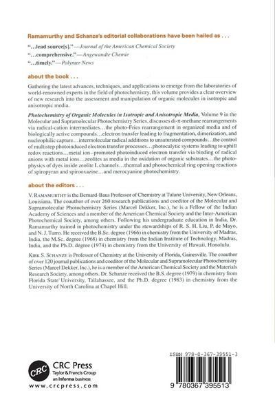 Produktbild: Photochemistry of Organic Molecules in Isotropic and Anisotropic Media