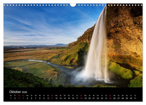 Produktbild: Island - einzigartige Landschaften (Wandkalender 2026 DIN A3 quer), CALVENDO Monatskalender
