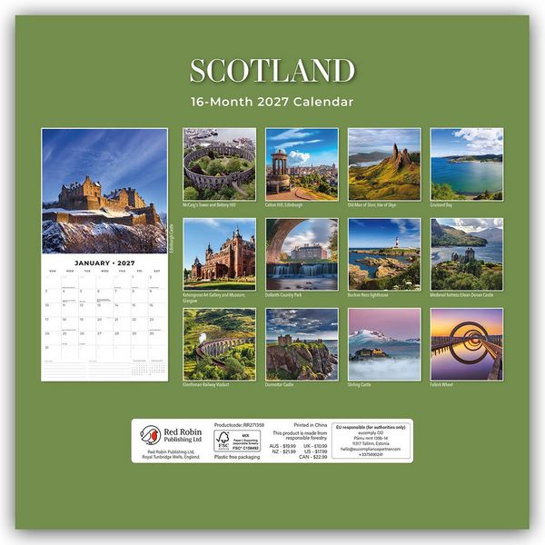 Produktbild: Scotland &ndash; Schottland 2027 &ndash; 16-Monatskalender