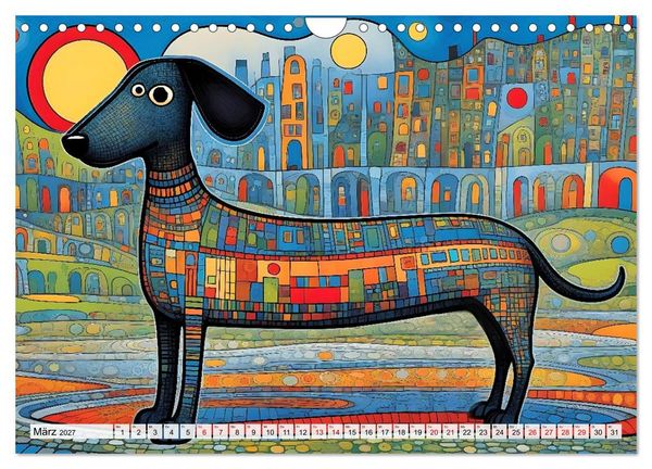 Produktbild: Bunte Hundebande (Wandkalender 2027 DIN A4 quer), CALVENDO Monatskalender