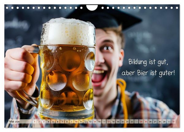 Produktbild: Ich brauch mehr Vitamin Bier (Wandkalender 2026 DIN A4 quer), CALVENDO Monatskalender