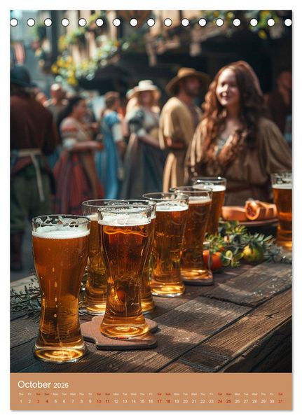 Produktbild: Prost German Beer (Desk Calendar 2026 DIN A5 portrait), CALVENDO 12 Month DeskCalendar