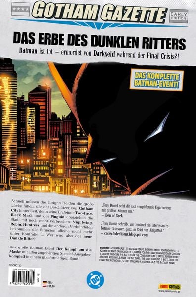 Produktbild: Batman: Der Kampf um die Maske (Deluxe Edition)