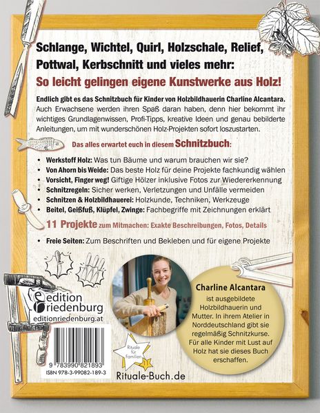 Produktbild: Das Schnitzbuch f&uuml;r Kinder &ndash; Mit Holzbildhauerei