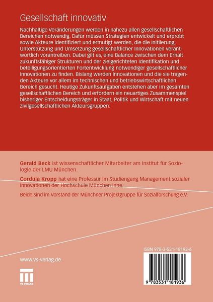 Produktbild: Gesellschaft innovativ