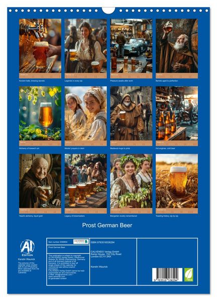Produktbild: Prost German Beer (Wall Calendar 2026 DIN A3 portrait), CALVENDO 12 Month Wall Calendar