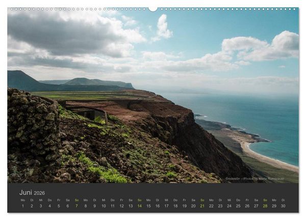 Produktbild: Vulkaninsel &ndash; Lanzarote (Wandkalender 2026 DIN A2 quer), CALVENDO Monatskalender