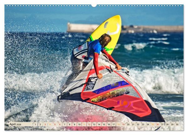 Produktbild: Windsurfing - extrem cool (hochwertiger Premium Wandkalender 2026 DIN A2 quer), Kunstdruck in Hochglanz