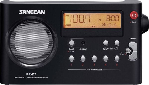 Produktbild: Sangean PR-D7 Kofferradio UKW, MW Schwarz