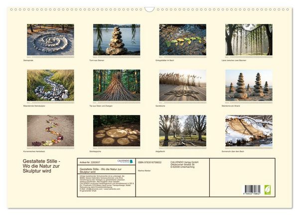 Produktbild: Gestaltete Stille - Wo die Natur zur Skulptur wird (Wandkalender 2027 DIN A2 quer), CALVENDO Monatskalender