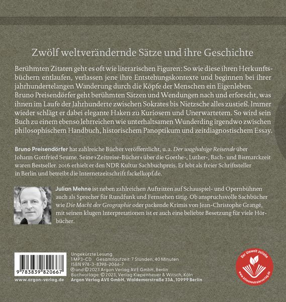 Produktbild: S&auml;tze, die die Welt ver&auml;ndern