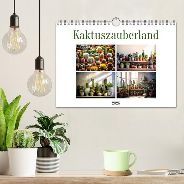 Produktbild: Kaktuszauberland (Wandkalender 2026 DIN A4 quer), CALVENDO Monatskalender