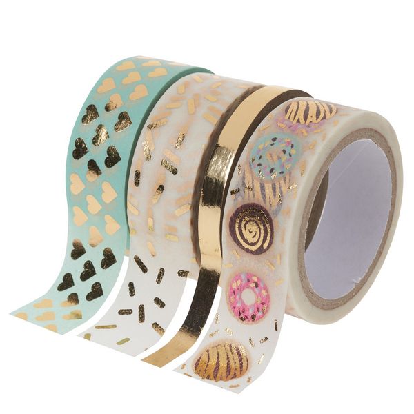 Produktbild: FOLIA&reg; Washi Tape Set Hot foil, gold II