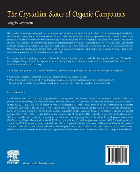 Produktbild: The Crystalline States of Organic Compounds
