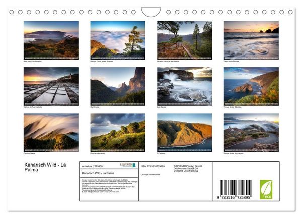Produktbild: Kanarisch Wild - La Palma (Wandkalender 2026 DIN A4 quer), CALVENDO Monatskalender