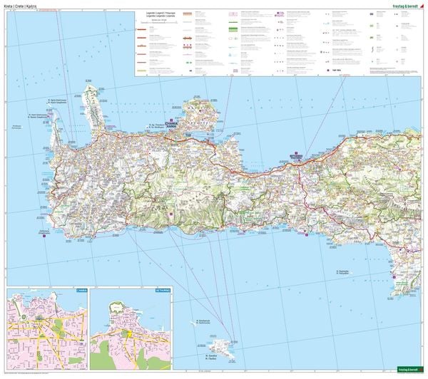 Kreta, Straßen- und Freizeitkarte 1:150.000, freytag & berndt
