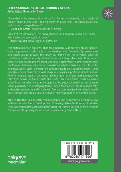 Produktbild: Urban Food Democracy and Governance in North and South