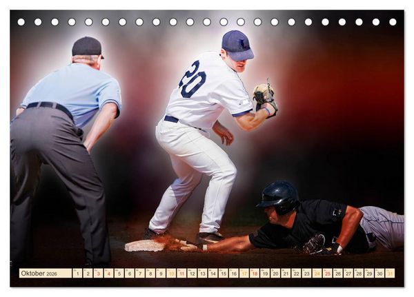Produktbild: Baseball - Fight (Tischkalender 2026 DIN A5 quer), CALVENDO Monatskalender