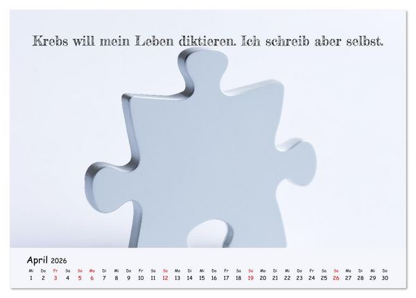Produktbild: Krebs ist ein Vollidiot - Kalender f&uuml;r alle K&auml;mpfer mit Krebserkrankung (Tischkalender 2026 DIN A5 quer), CALVENDO Monatskalender