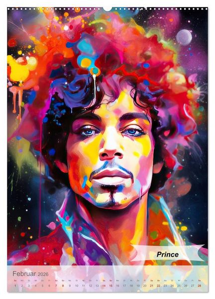 Produktbild: POP Legenden in Pop-Art (Wandkalender 2026 DIN A2 hoch), CALVENDO Monatskalender