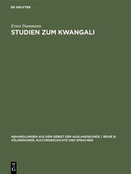 Produktbild: Studien zum Kwangali