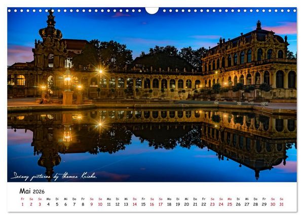 Produktbild: Dresden 2026 - Saxony Pictures by Thomas Kriehn (Wandkalender 2026 DIN A3 quer), CALVENDO Monatskalender