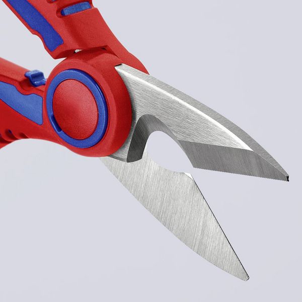 Produktbild: Knipex KNIPEX 95 05 10 SB Elektrikerscheren mit Mehrkomponenten-H&uuml;llen, glasfaserverst&auml;rkt 160 mm 95 05 10 SB