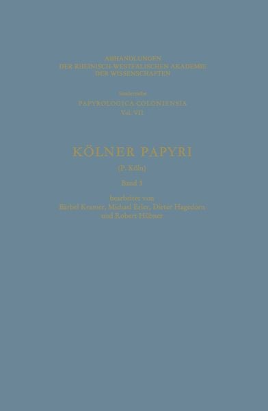 Produktbild: K&ouml;lner Papyri