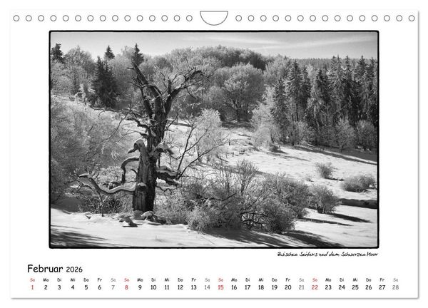 Produktbild: RH&Ouml;N SCHWARZ-WEISS (Wandkalender 2026 DIN A4 quer), CALVENDO Monatskalender