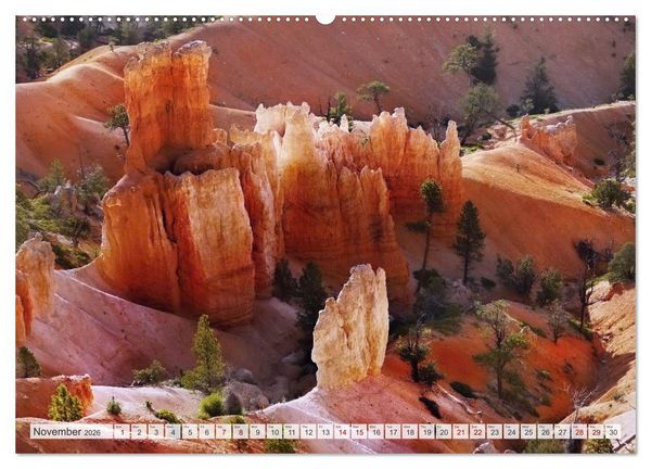 Produktbild: Bryce Canyon, Sunrise and Sunset points (High Quality Premium Wall Calendar 2026 DIN A2 landscape),CALVENDO 12 Month Wall Calendar