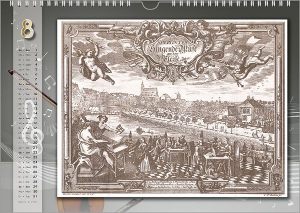 Produktbild: Komponisten-Kalender, Bach-Kalender, Musik-Kalender 2027, DIN A4
