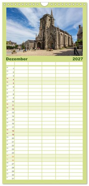 Produktbild: Familienplaner 2027 - Cornouaille - Ein Ausflug in den S&uuml;dwesten der Bretagne mit 5 Spalten (Wandkalender, 21 x 45 cm) CALVENDO