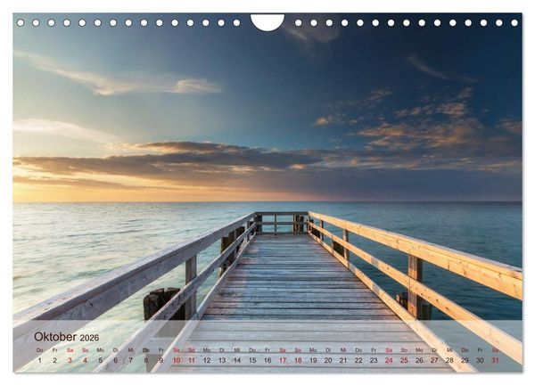 Produktbild: Moin Moin Sch&ouml;ne Stunden am Ostseestrand (Wandkalender 2026 DIN A4 quer), CALVENDO Monatskalender
