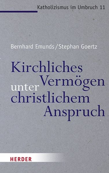 Produktbild: Kirchliches Verm&ouml;gen unter christlichem Anspruch