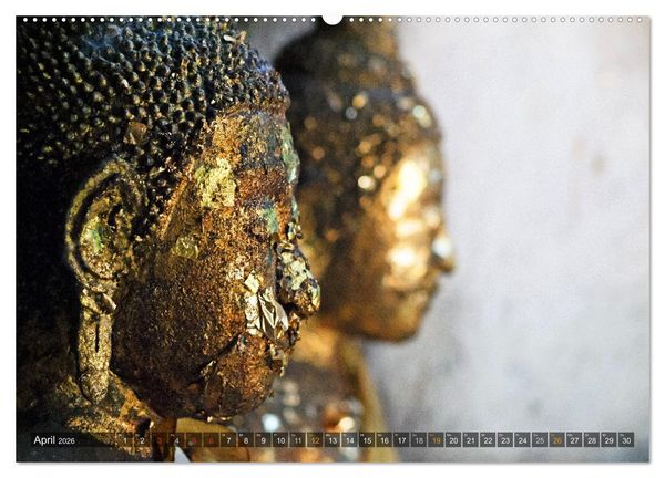 Produktbild: Buddhas tief im Fels (Wandkalender 2026 DIN A2 quer), CALVENDO Monatskalender